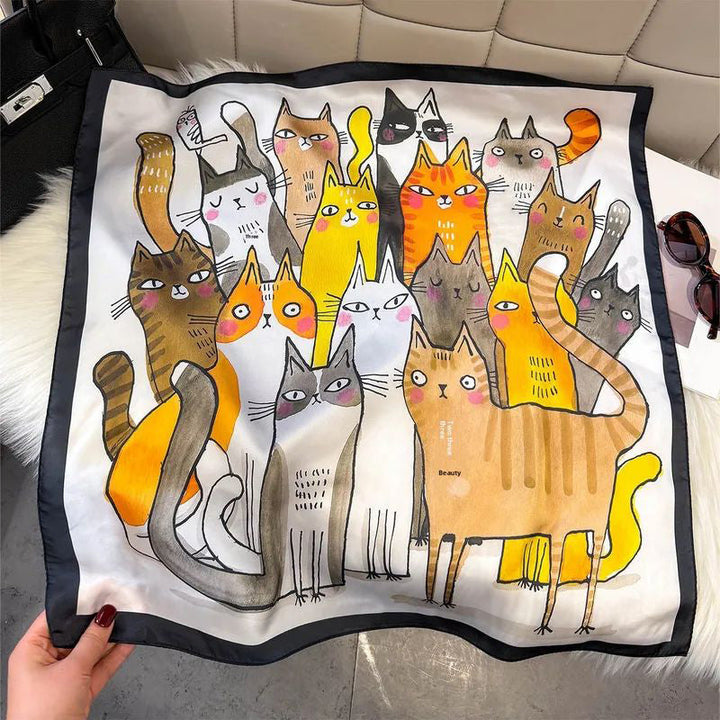 Casual Cat Print Scarf