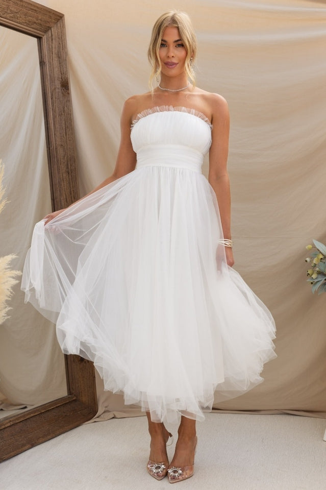 Women's Elegant Strapless Maxi Dress for Special Occasions