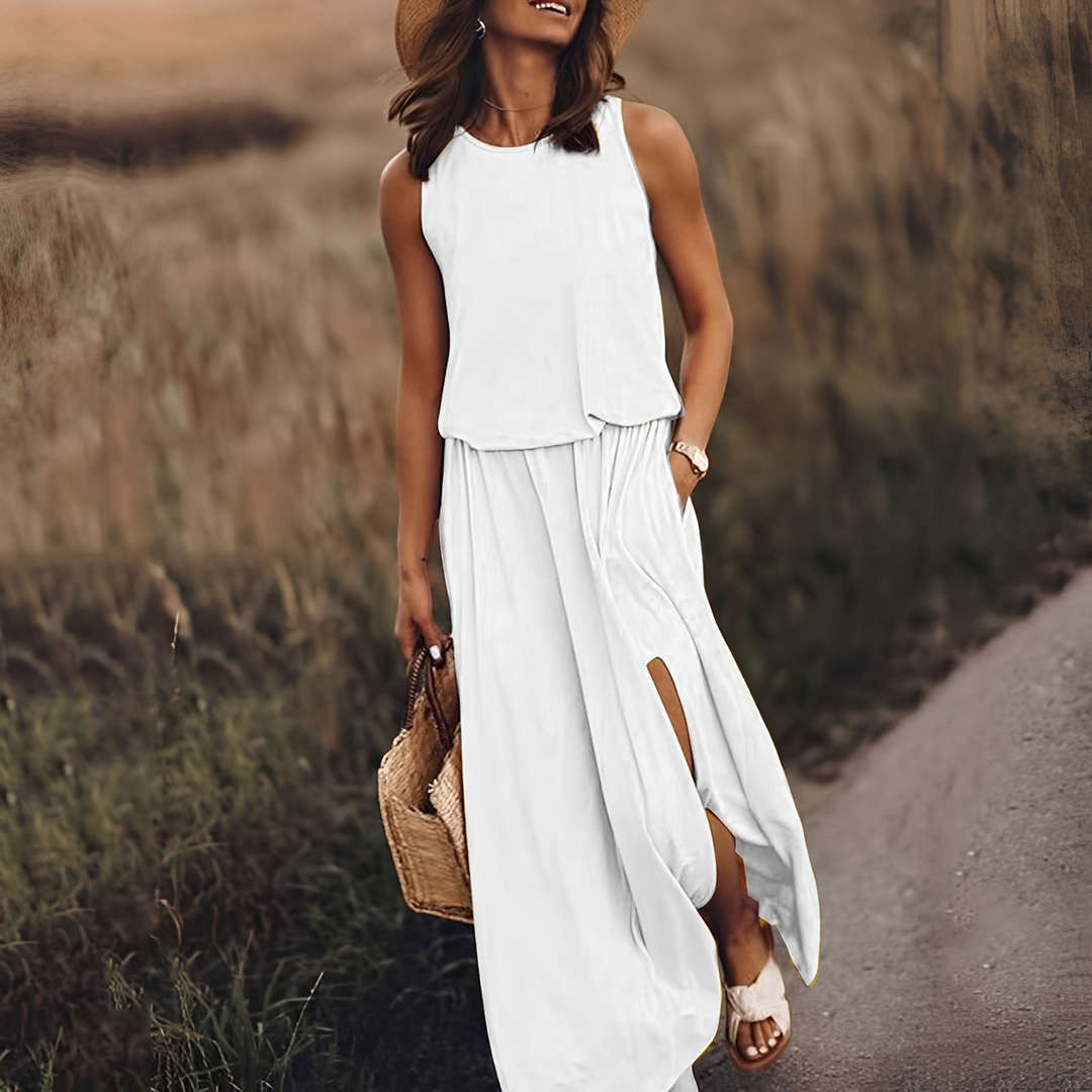 Agnes Casual Sleeveless Maxi Dress for Women - Elena Harper