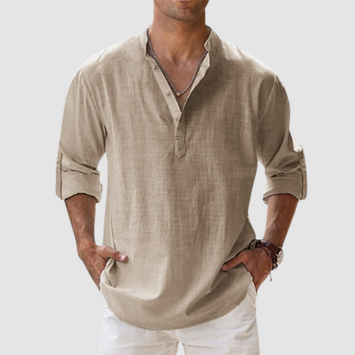 Lewis Breathable Linen Shirt - Elena Harper