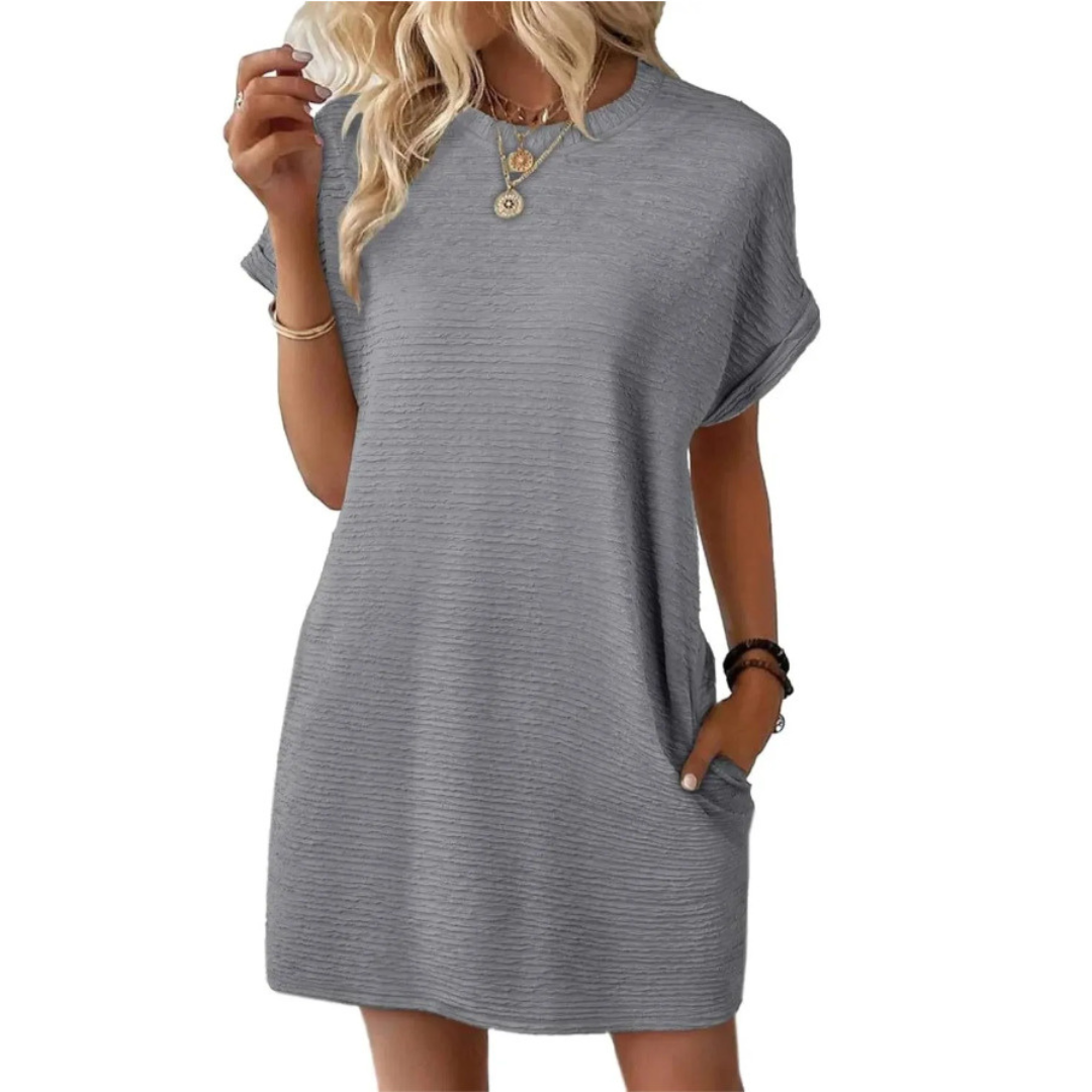 Sophia Laid-back Chic T-shirt Dress - Elena Harper