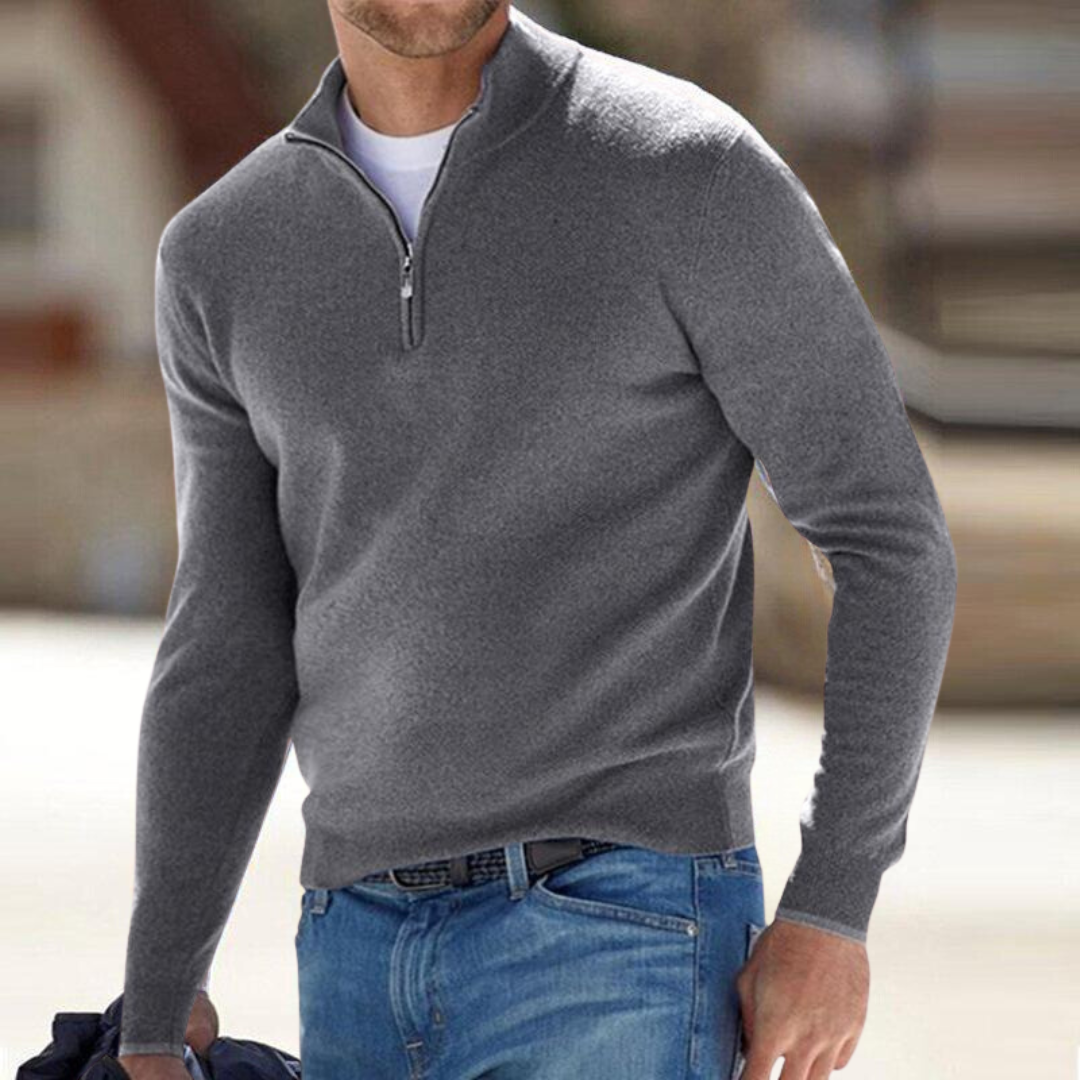 Miguel – Premium Zip-Neck Pullover