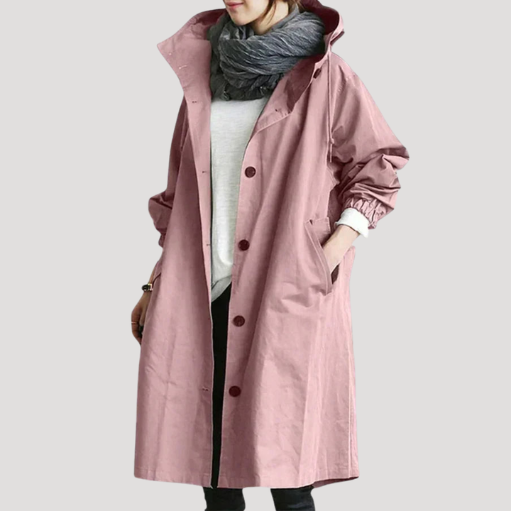Elegant Long Buttoned Women's Coat