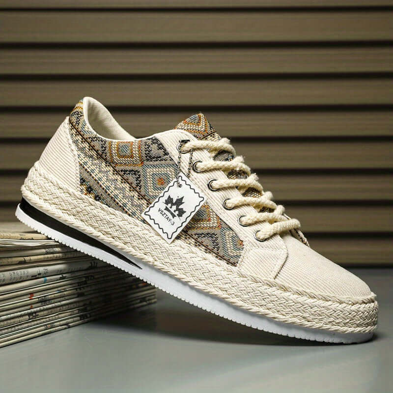 Men's Ethnic Canvas Trainers