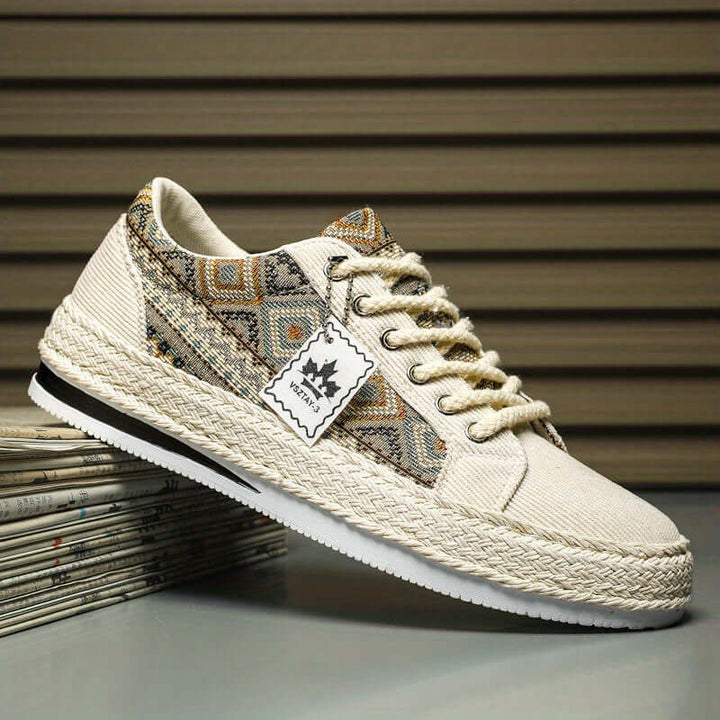 Men's Ethnic Canvas Trainers