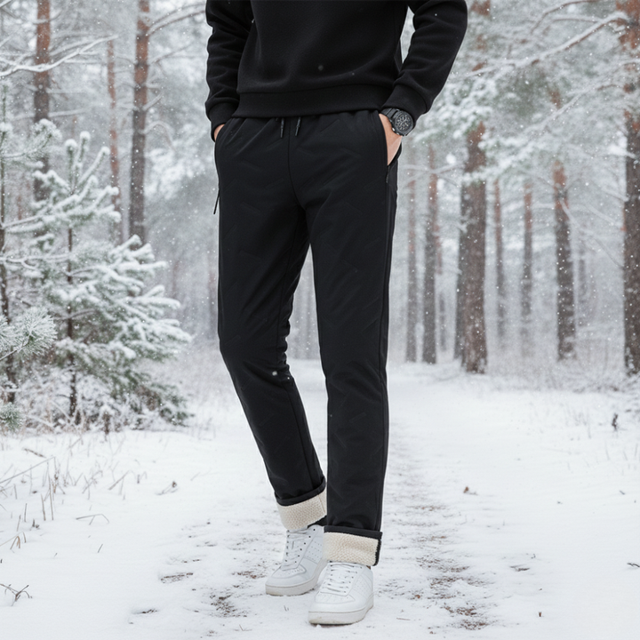 Arthur Warm and Cozy Men's Jogging Pants with Fleece Lining, view 3 - Elena Harper