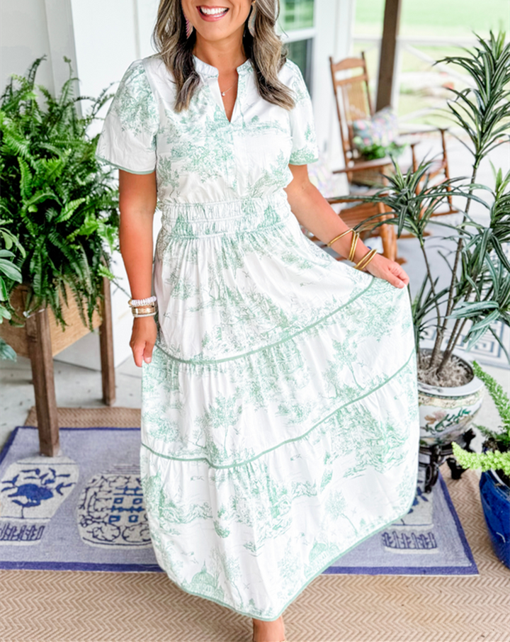 Eliza Classic Toile Maxi - Elena Harper