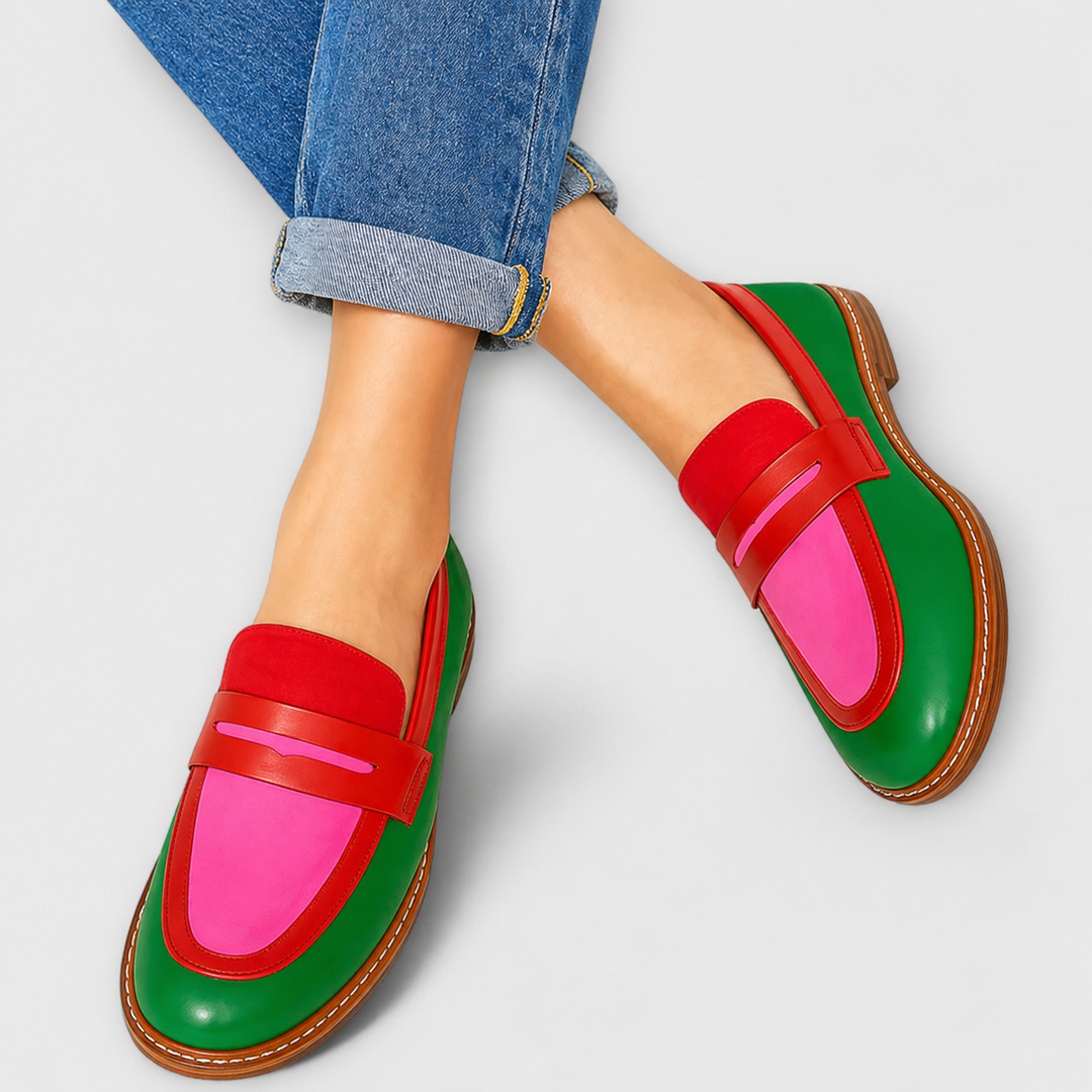 Nyla Casual Contrast Moccasins - Elena Harper