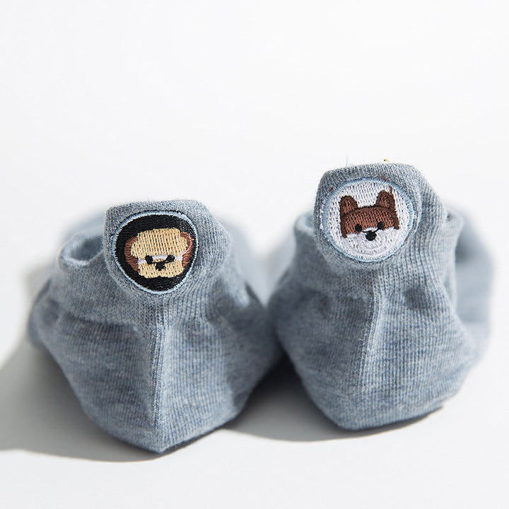 Casual Dog Embroidered Socks