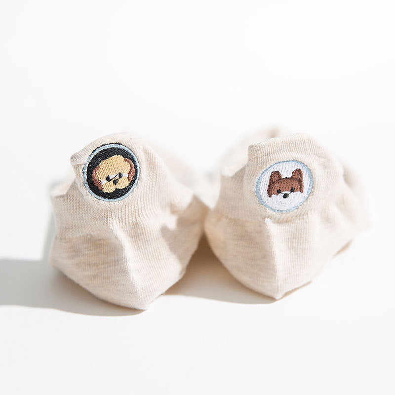 Casual Dog Embroidered Socks