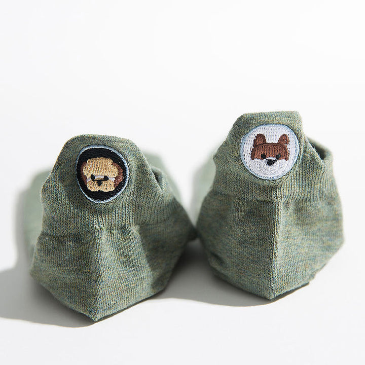 Casual Dog Embroidered Socks