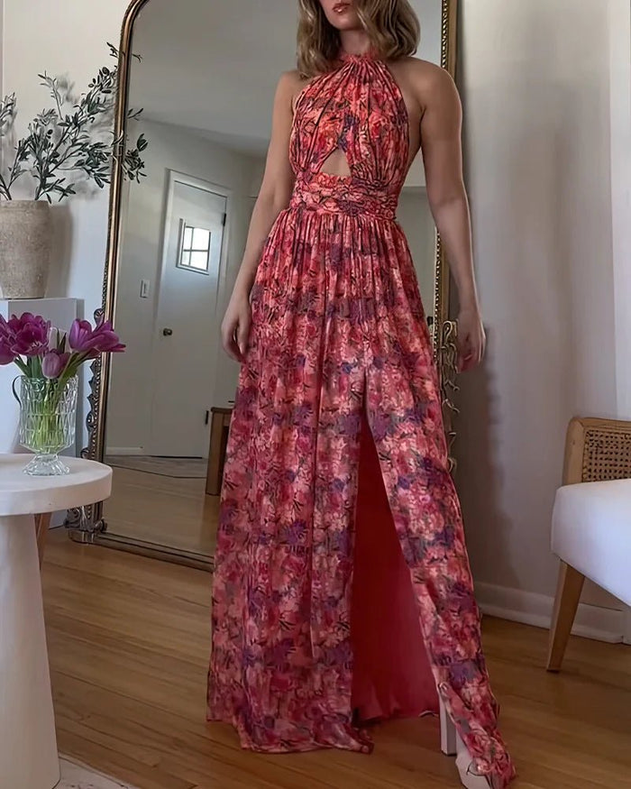Luna Maxi Dress with Floral Print - Elena Harper