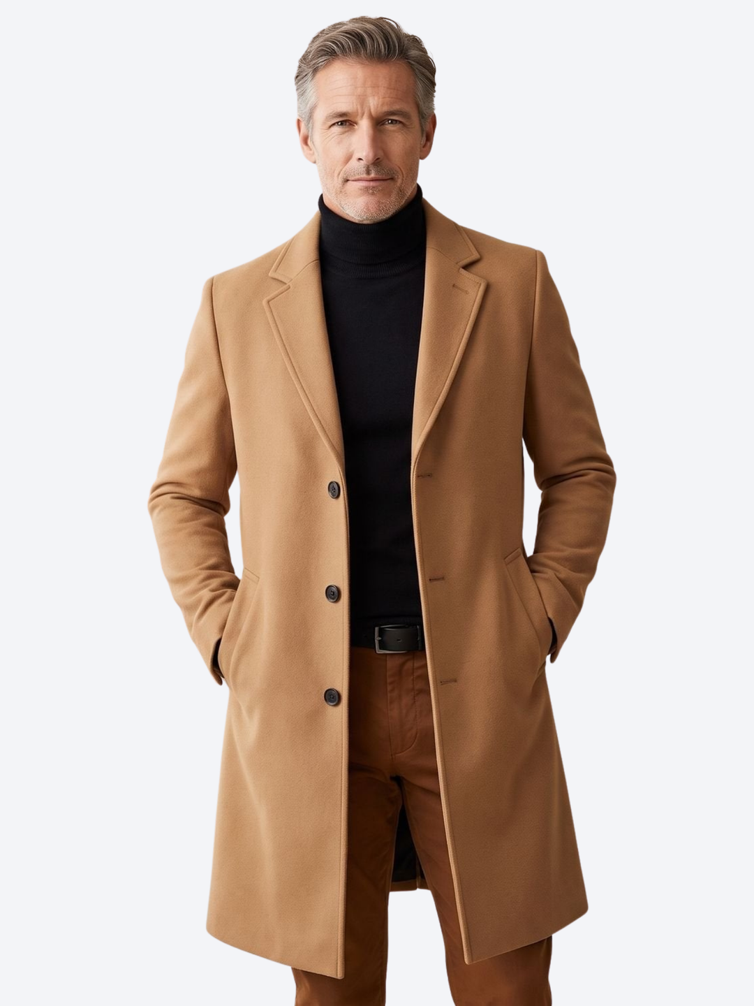 ELENA HARPER™  |  LONG WOOL BLEND COAT FOR MEN