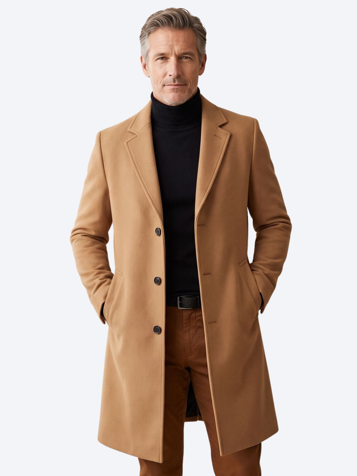 ELENA HARPER™  |  LONG WOOL BLEND COAT FOR MEN