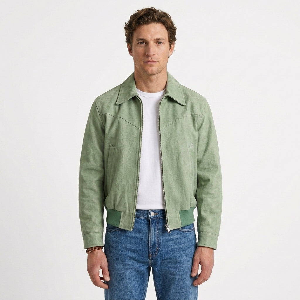 Classic Look Suede Effect Jacket