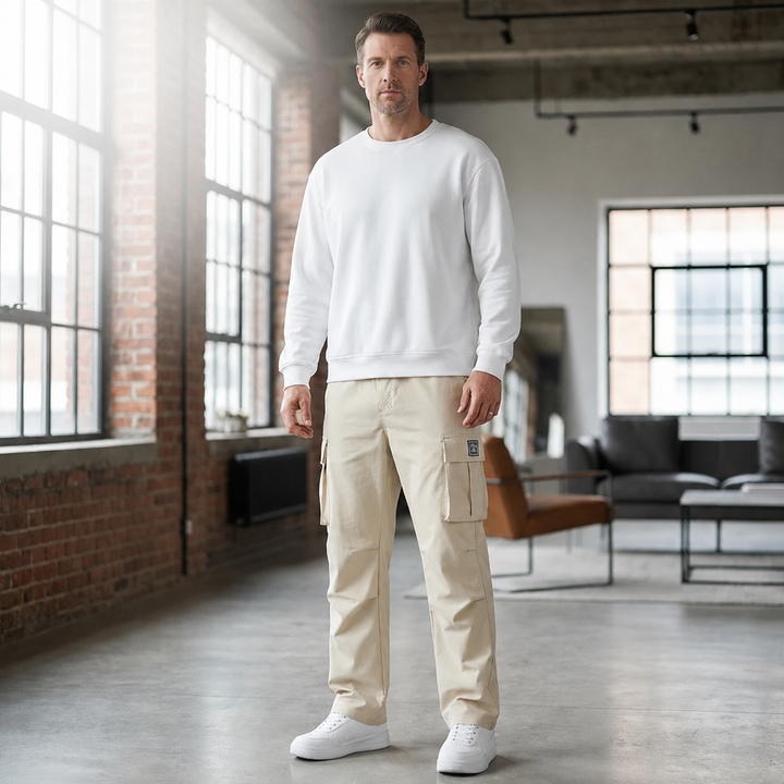 Naredoo Casual Men's Cargo Pants with Multiple Pockets, view 6 - Elena Harper