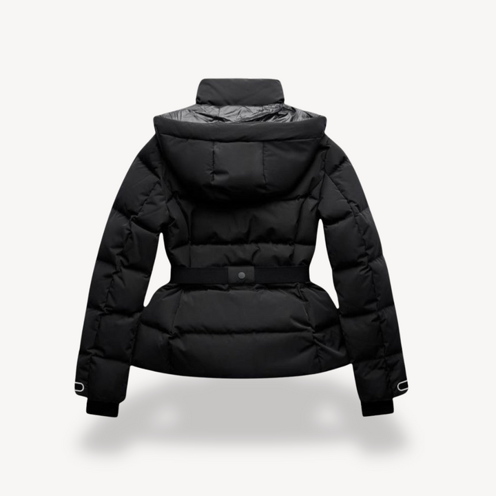 Women's Belted Puffer Jacket - Warm & Stylish Winter Coat