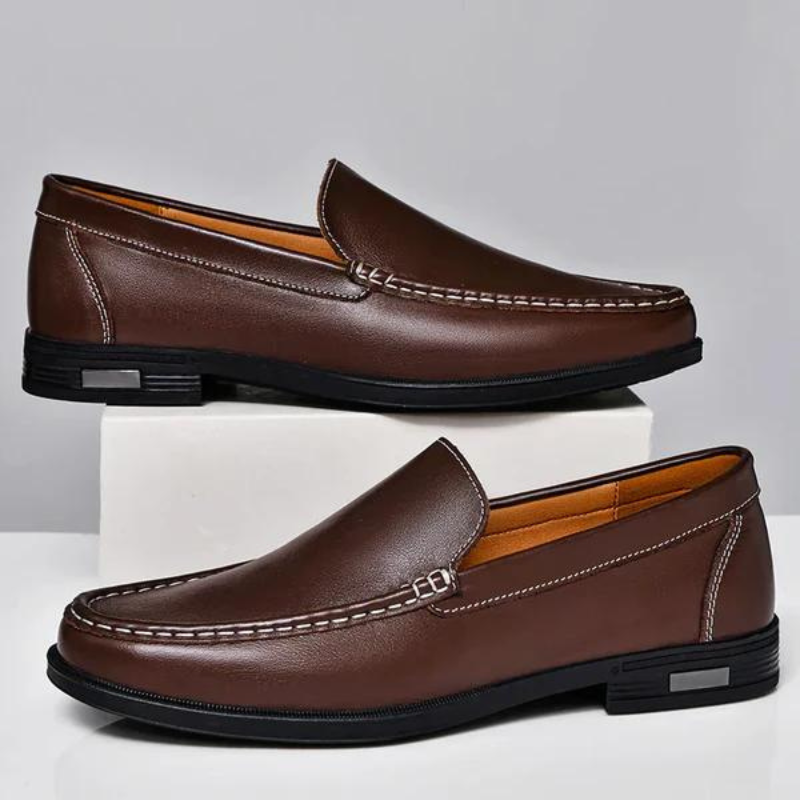 Men's Slip-On Loafers with Contrast Stitching