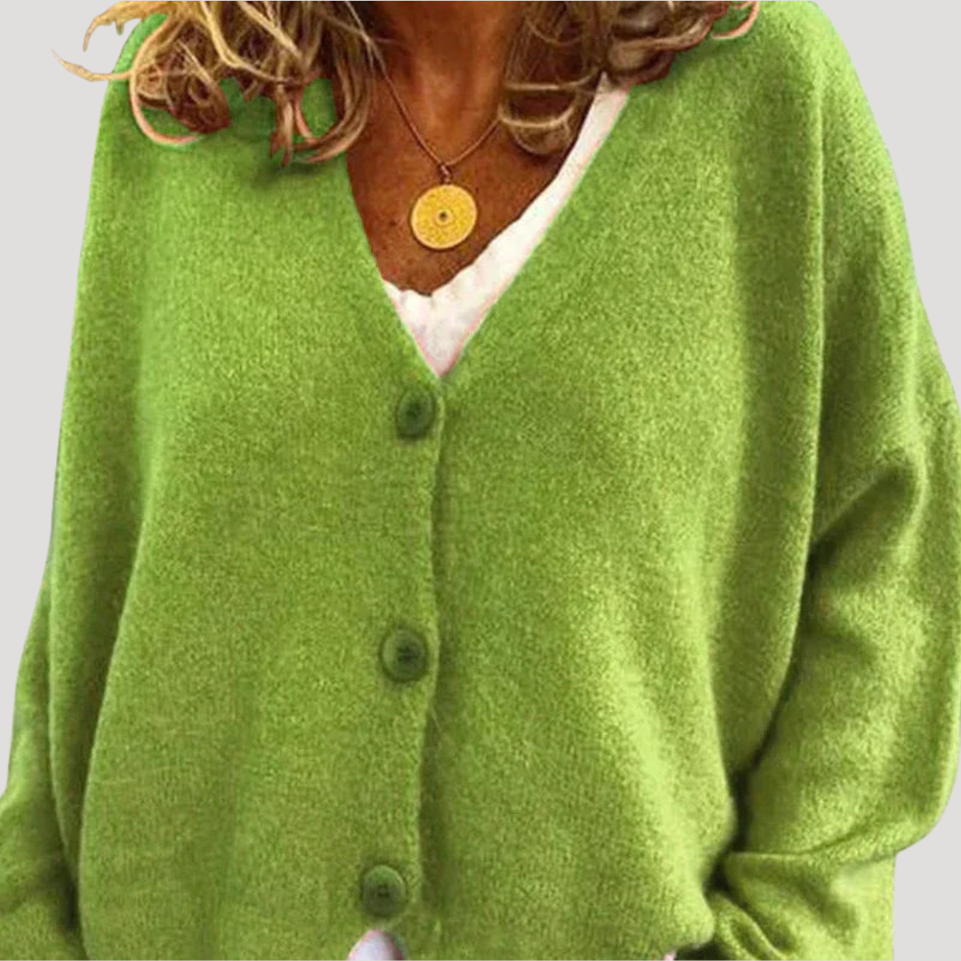 Women's Buttoned Casual Fit Cardigan