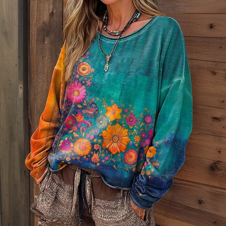 Vintage Floral Print T-Shirt