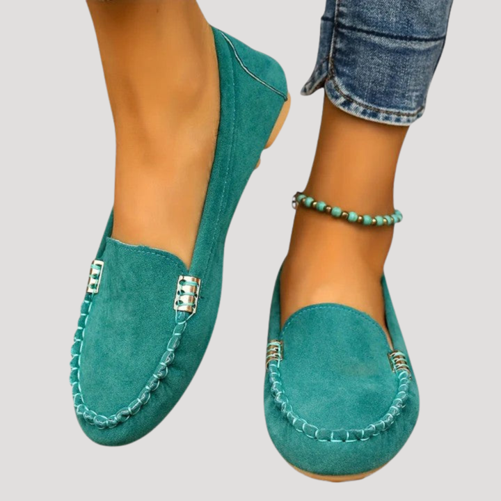 Casual Women’s Flat Shoes with Visible Stitching