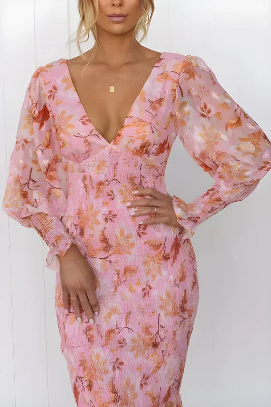Reagan Stunning Flower Dress - Elena Harper