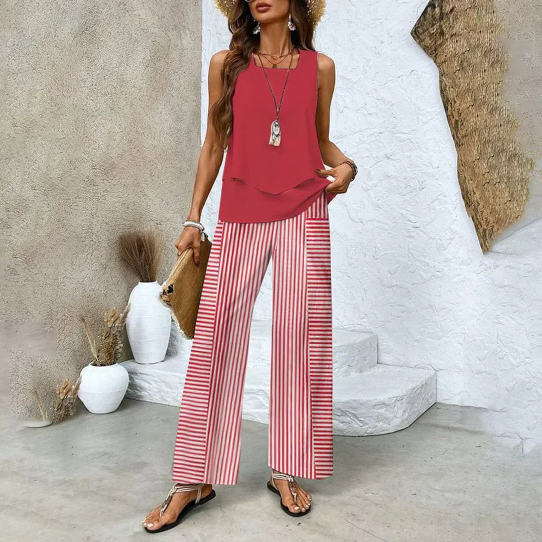 Elegant Casual 2-Piece Set for Women – Summer Trendy, Versatile, Stylish