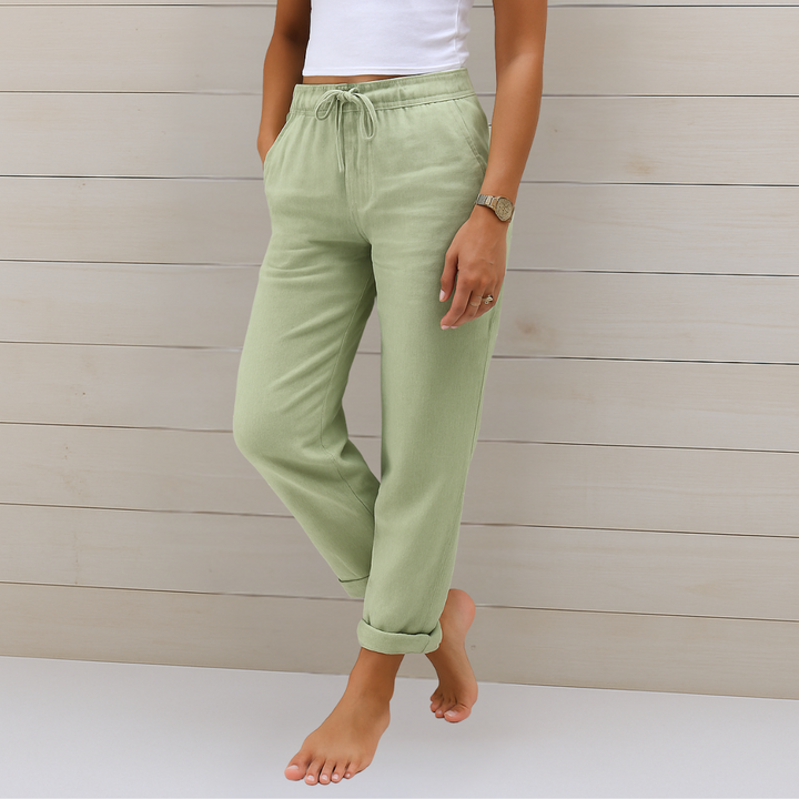 Alyse | Women's Trousers with Drawstring and Pockets