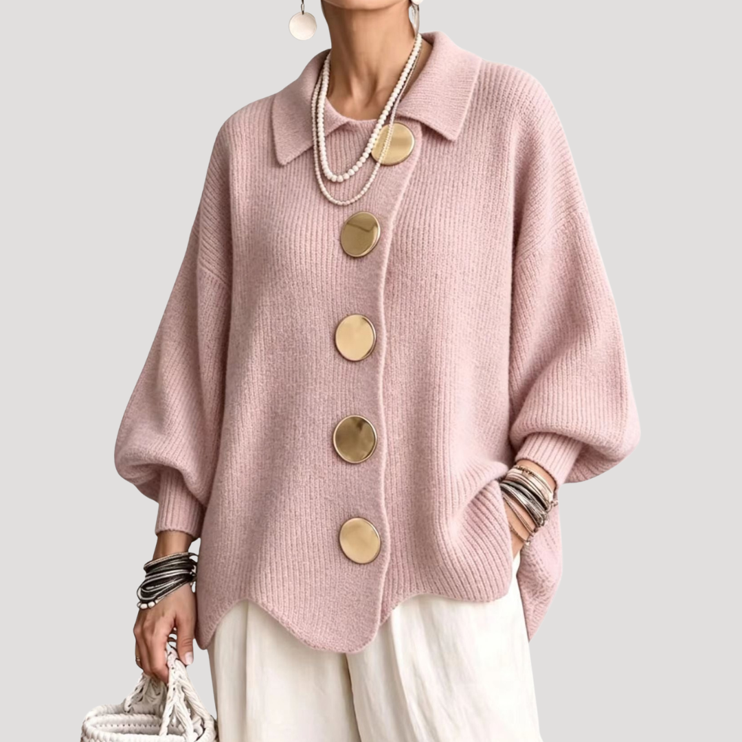 Women's Oversized Buttoned Cardigan