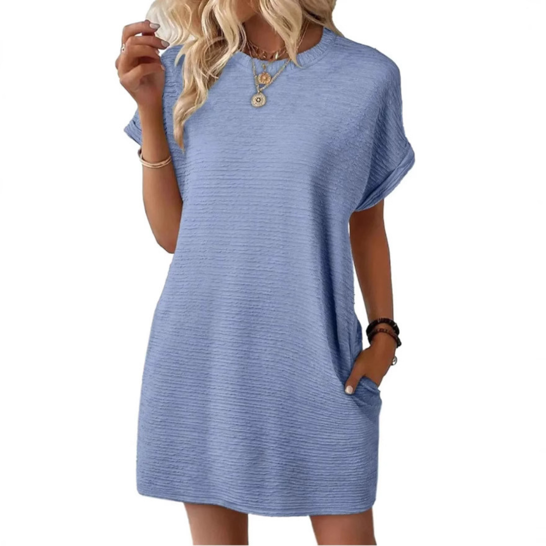 Sophia Laid-back Chic T-shirt Dress - Elena Harper