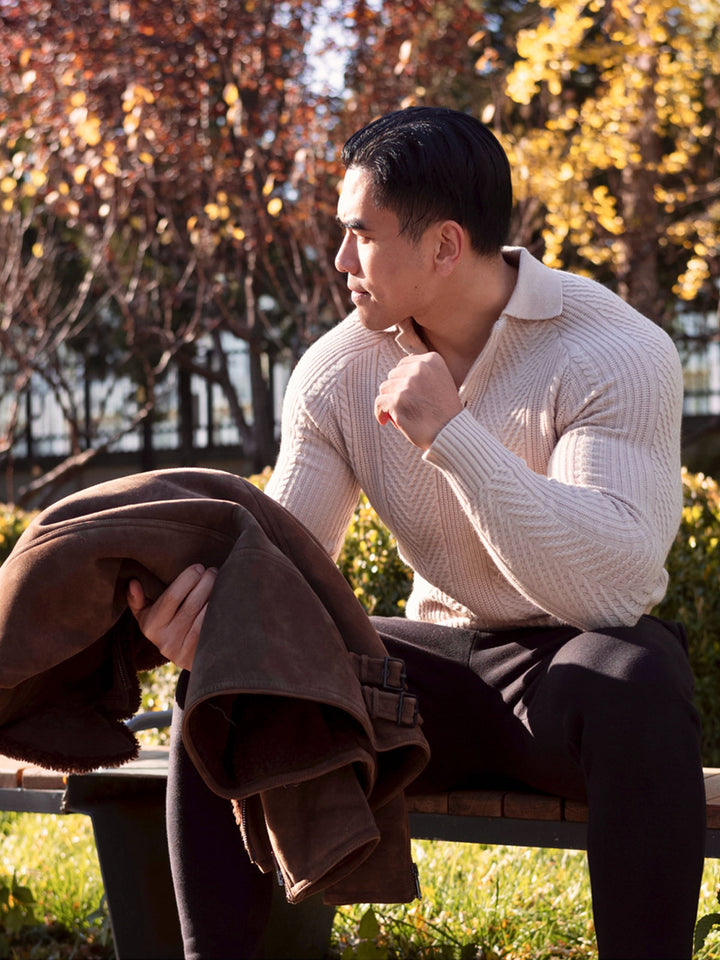Henley Polo Sweater