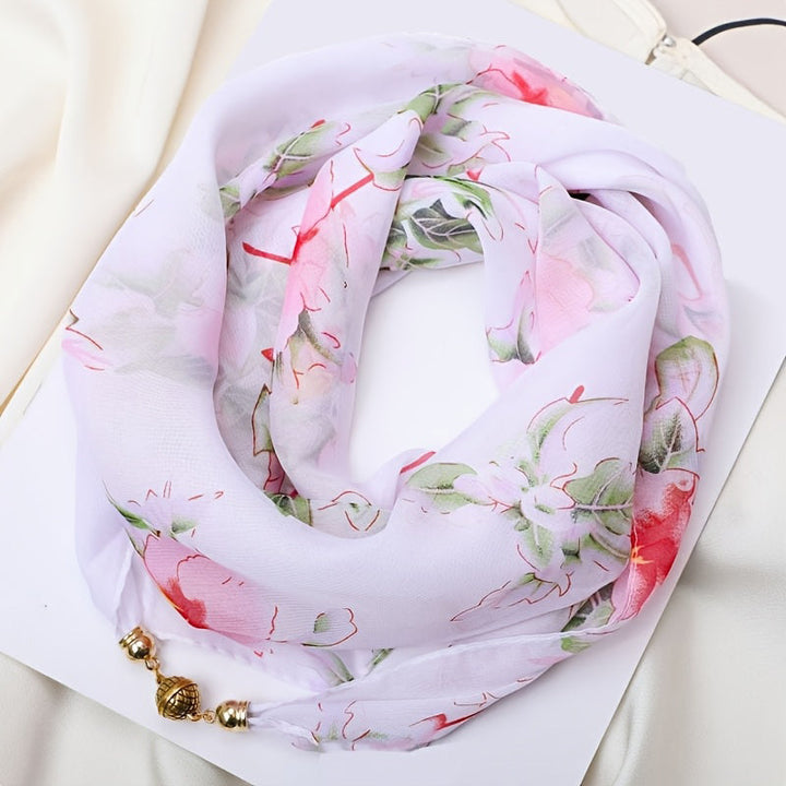 Casual Floral Print Scarf