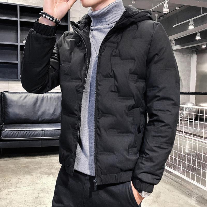 Men's Thick Padded Winter Jacket with Front Zip Closure, view 5 - Elena Harper