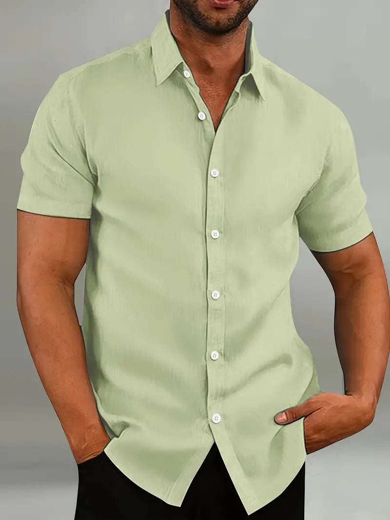 ELENA HARPER™  |  SUMMER BUTTON-DOWN SHIRT FOR MEN