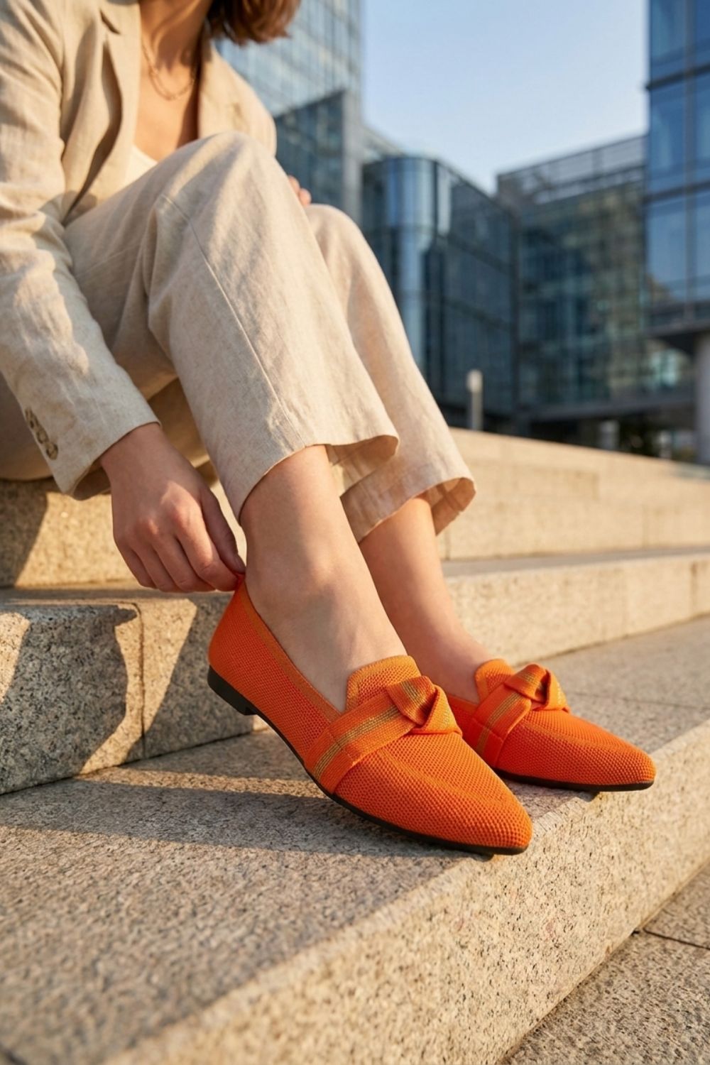 Women's Pointed Loafers | Knit