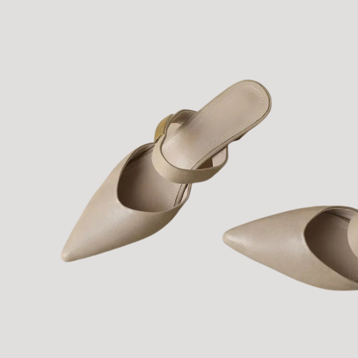 Women's Pointed Toe Heeled Mules