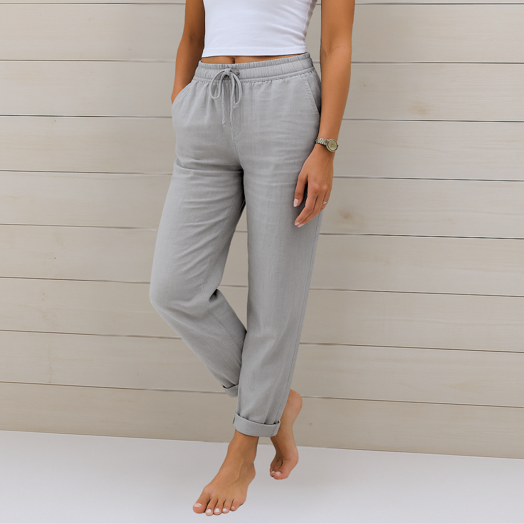 Alyse | Women's Trousers with Drawstring and Pockets