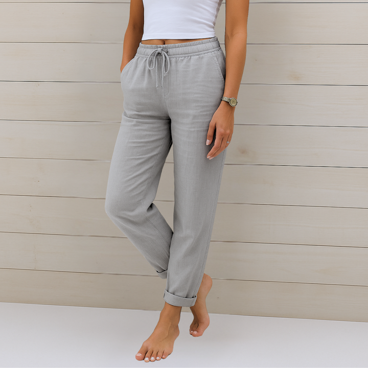 Alyse | Women's Trousers with Drawstring and Pockets