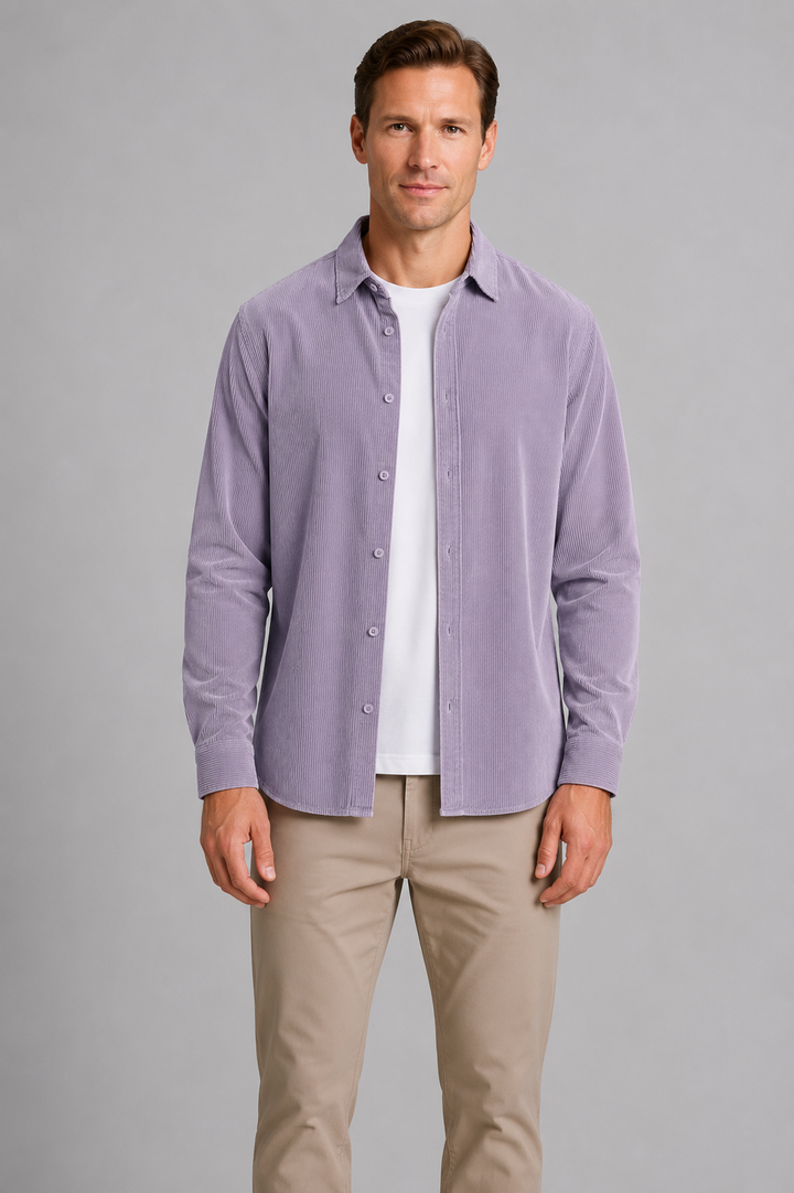Harrington Oxford | Long Sleeves Corduroy Button Shirt For Men