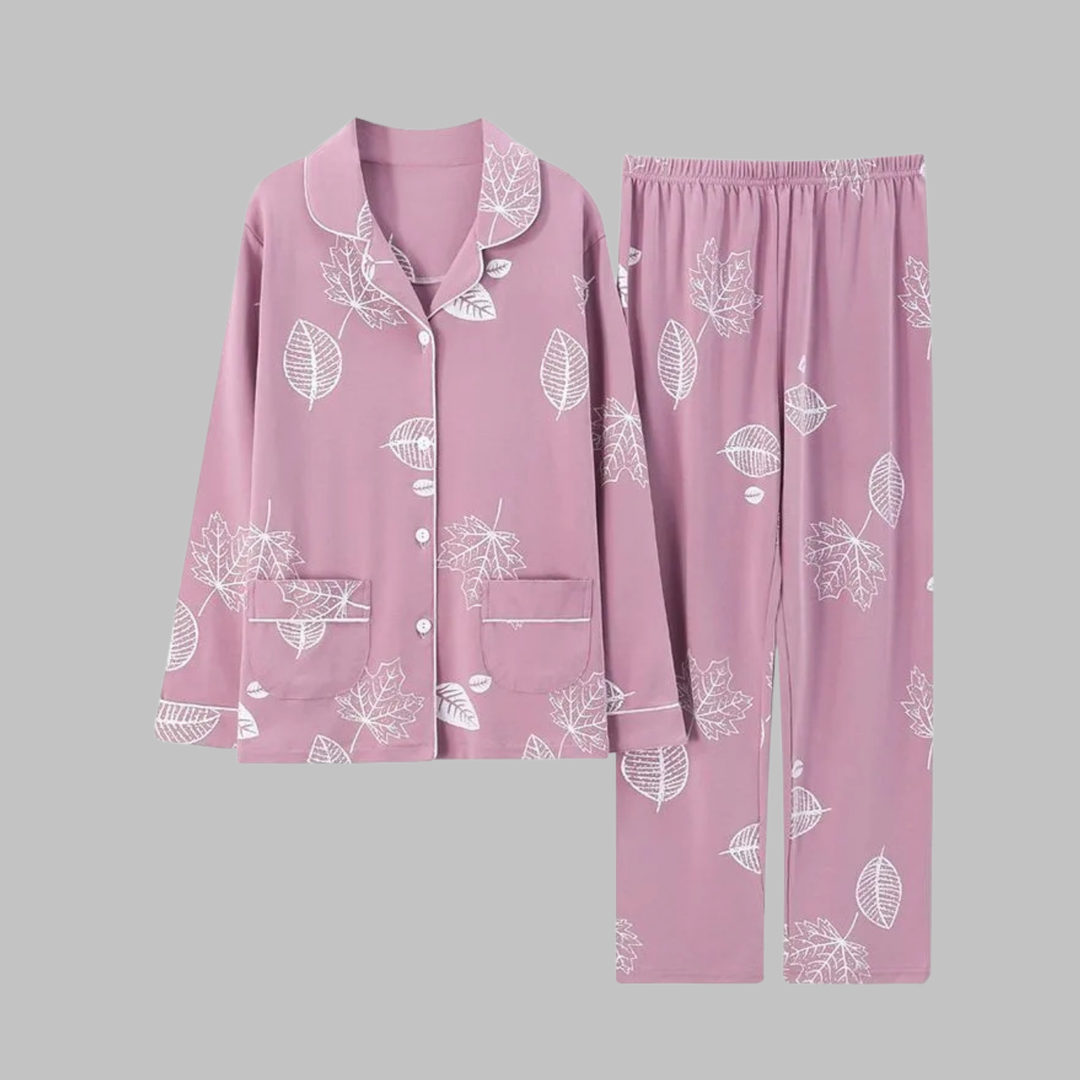 COSIMA Cozy Long Sleeve Top and Pants Loungewear Set - Elena Harper