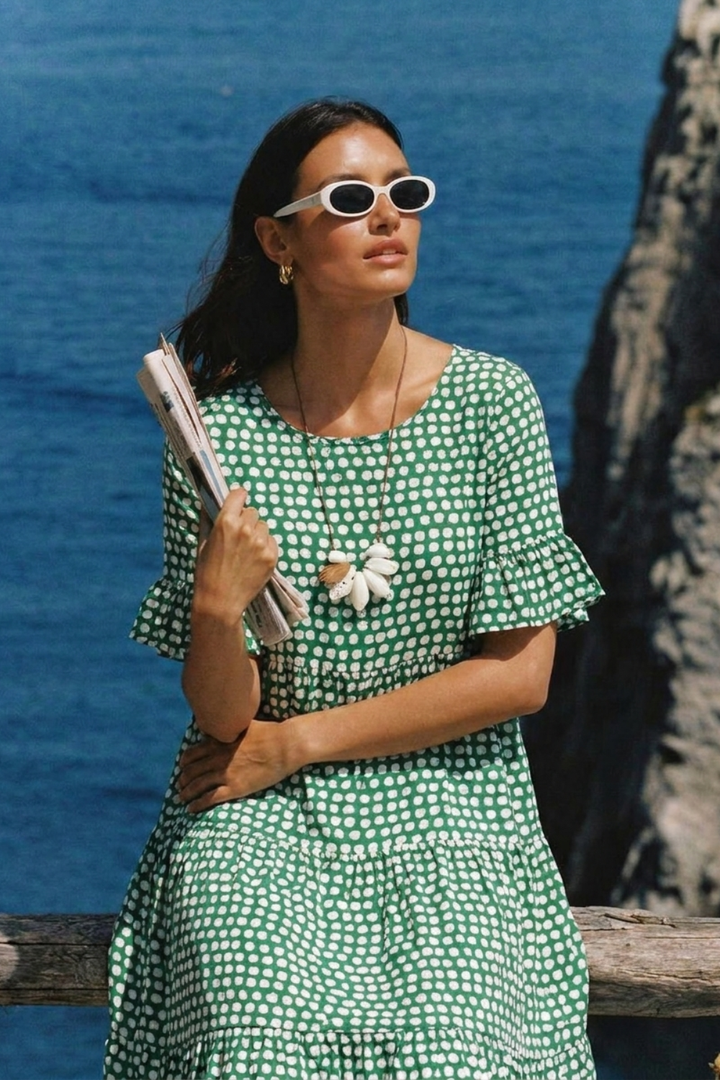 Women’s Floral Midi Dress | Puff Sleeves