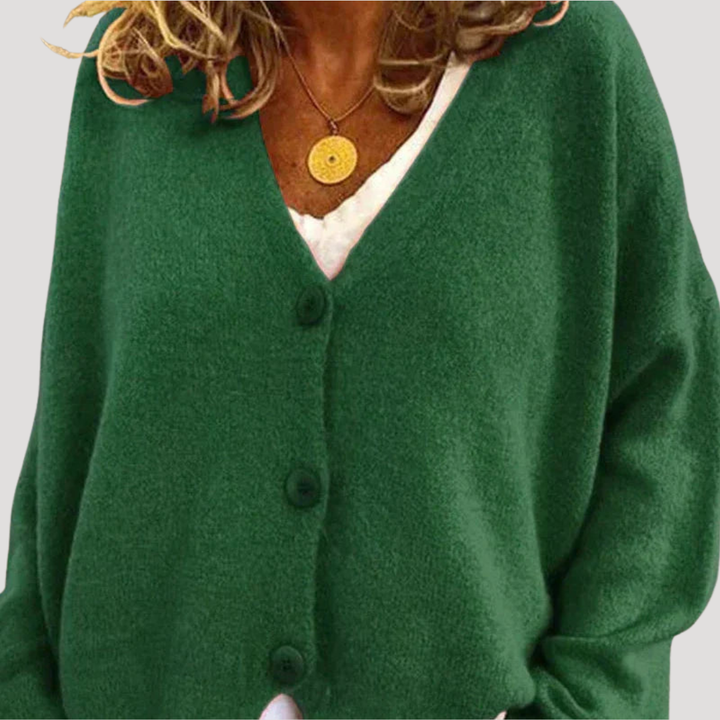 Women's Buttoned Casual Fit Cardigan