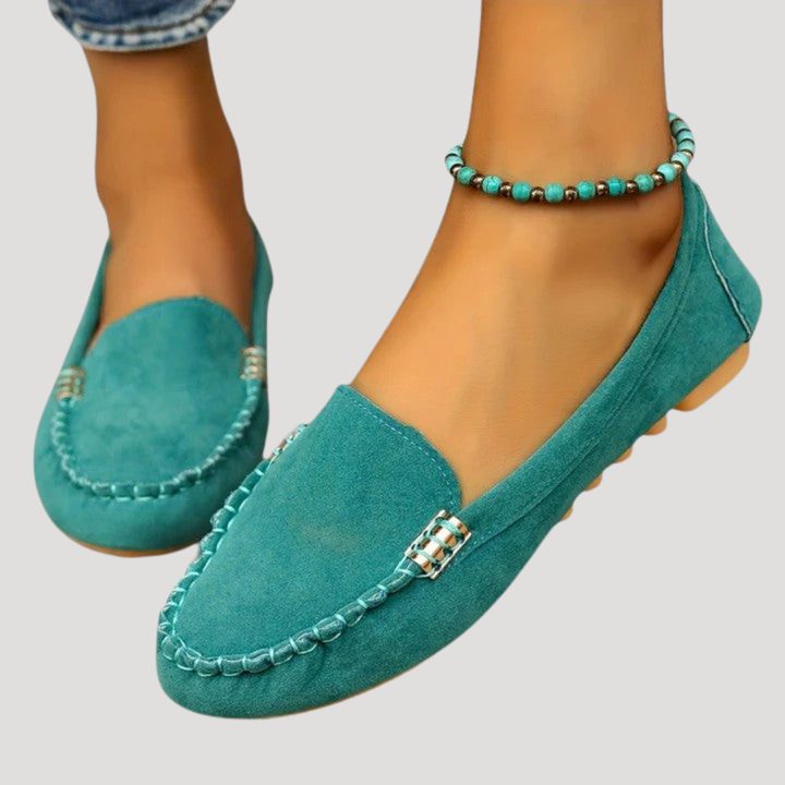 Casual Women’s Flat Shoes with Visible Stitching