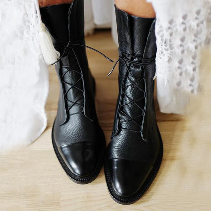 MILA – ELEGANT LACE-UP ANKLE BOOTS