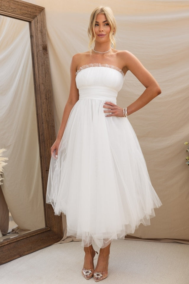 Women's Elegant Strapless Maxi Dress for Special Occasions