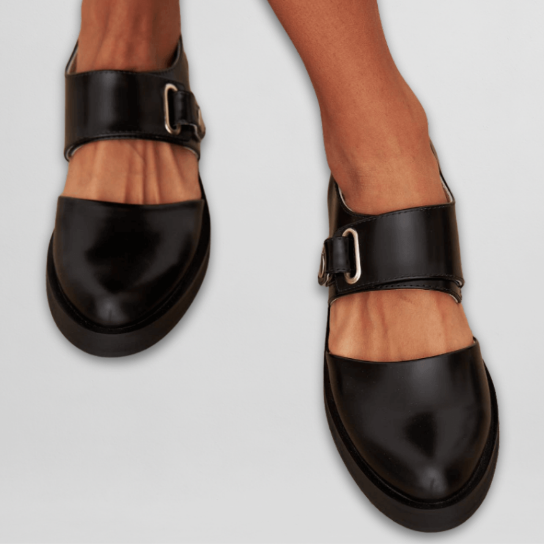 Sara Mary Janes with Buckle, view 3 - Elena Harper