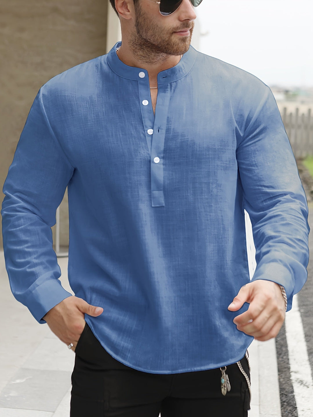 ELENA HARPER™  |  BOAT NECK SHIRT FOR MEN
