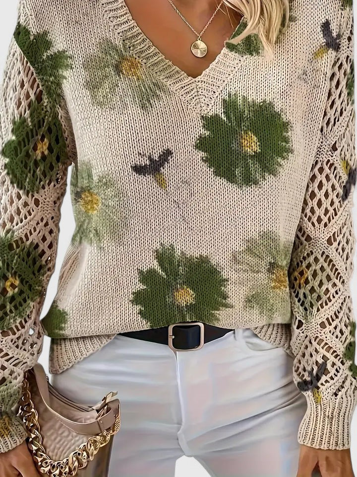 CHARLIE – BLOOMING CHARM KNIT SWEATER