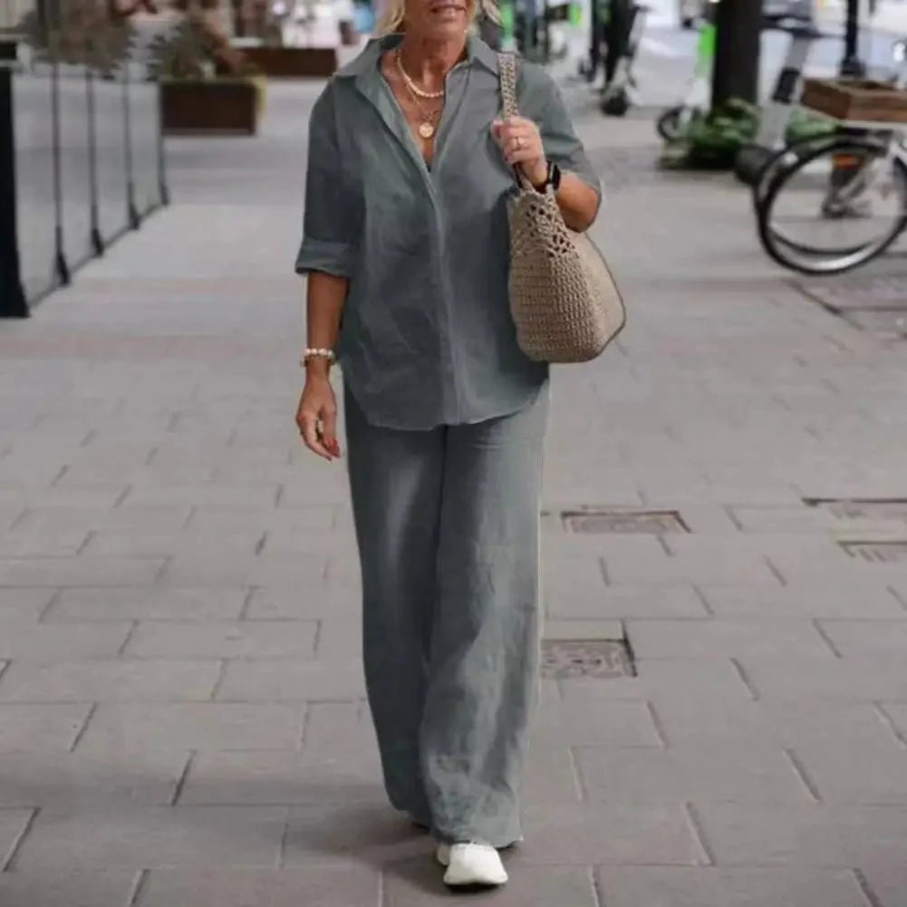 Mia | Airy and Elegant Women's Linen Two-Piece Set