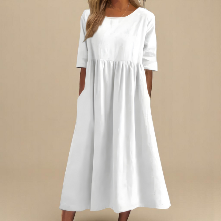Grace Flowy Daylight Midi Dress - Elena Harper